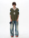 RT No. 18052 WASHED BLUE DENIM STRAIGHT JEANS