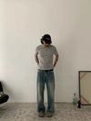 RT No. 19506 RETRO BLUE DENIM STRAIGHT JEANS