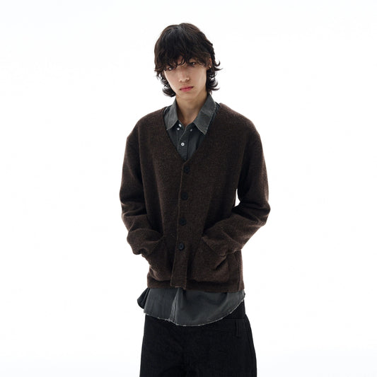 RT No. 25037 BROWN WOOLEN CARDIGAN