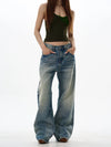 RT No. 18052 WASHED BLUE DENIM STRAIGHT JEANS