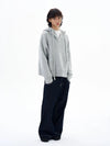 RT No. 29003 KNITWEAR WOOL BLEND HOODIE