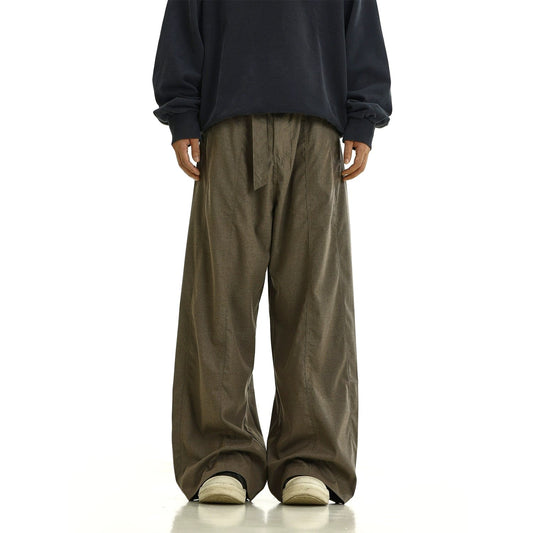 RT No. 11963 BROWN WIDE STRAIGHT PANTS