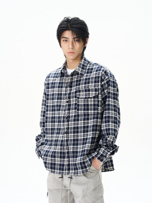 RT No. 12146 BLUE PLAID SHIRT