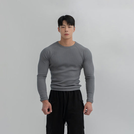 RT No. 12561 VERTICAL KNIT SLIM LONGSLEEVE