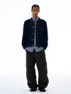RT No. 19534 NAVY BLUE STITCHED DENIM JK