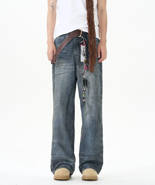 RT No. 12004 MUD BLUE STRAIGHT DENIM JEANS