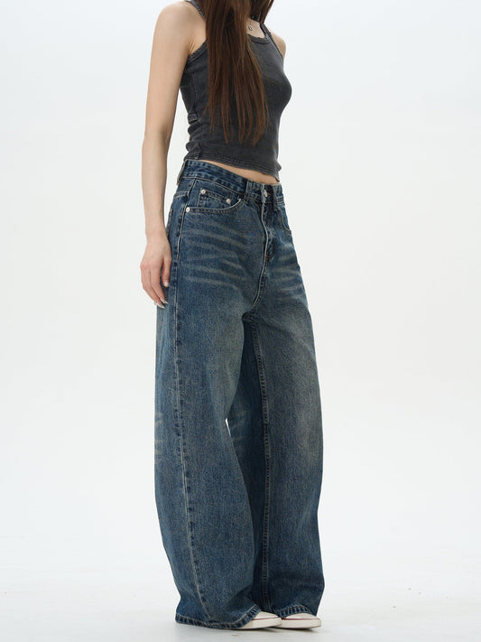 RT No. 12424 WASHED BLUE DENIM STRAIGHT JEANS