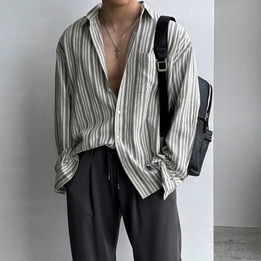 RT No. 13061 STRIPED BUTTON-UP SHIRT