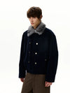 RT No. 50401 SUEDE FUR COLLAR JACKET