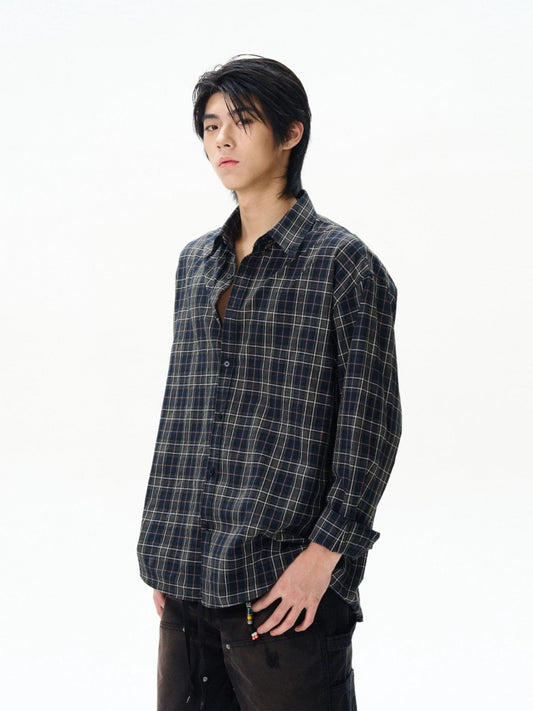 RT No. 12148 PLAID BUTTON-UP SHIRT