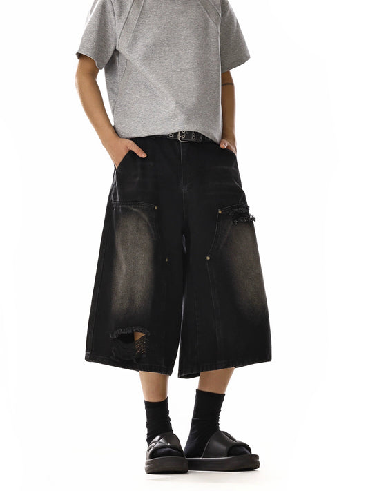 RT No. 18117 DISTRESSED WORKWEAR SHORTS