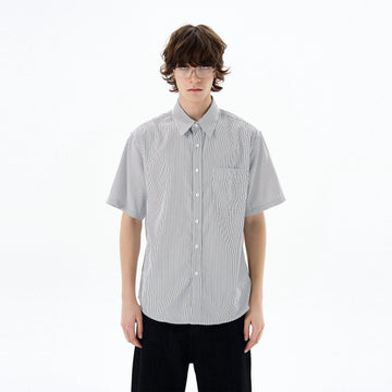 RT No. 18514 STRIPE BUTTON-UP SHORT SLEEVE