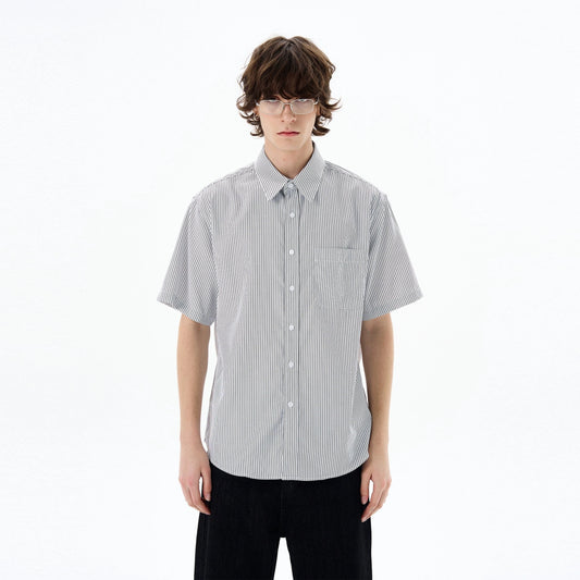RT No. 18514 STRIPE BUTTON-UP SHORT SLEEVE