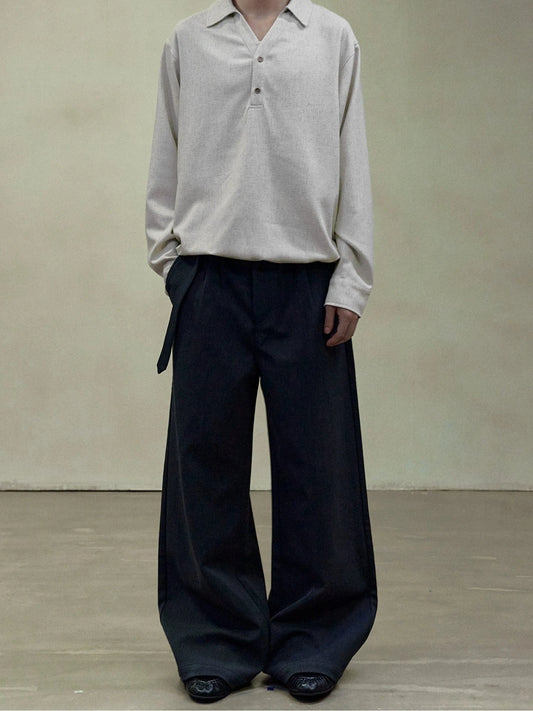 RT No. 29136 DRAPE WIDE BAGGY PANTS