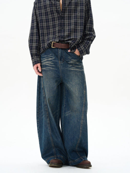 RT No. 12132 BLUE BAGGY DENIM JEANS