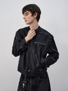 RT No. 50514 BOXY LEATHER BIKER JACKET