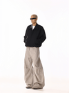 RT No. 19806 RECONSTRUCTED CREAM WIDE STRAIGHT JEANS