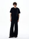 RT No. 18046 BLACK SCIMITAR DENIM STRAIGHT JEANS