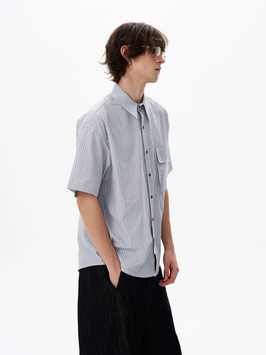 RT No. 18188 RETRO STRIPE BUTTON-UP SHIRT