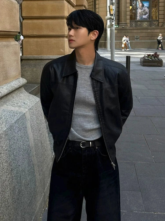 RT No. 32057 BLACK COLLAR LEATHER JK