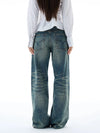 RT No. 25041 WASHED BLUE DENIM STRAIGHT JEANS