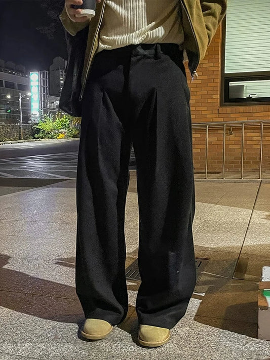 RT No. 32605 PLEATED STRAIGHT DRAPE PANTS