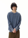 RT No. 31006 WAFFLE KNIT HENRY COLLAR SWEATER
