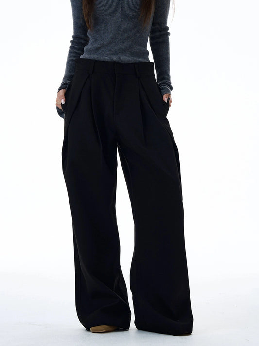 RT No. 20018 PLEATED STRAIGHT PANTS