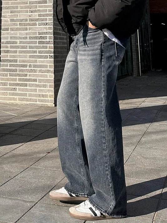 RT No. 48013 WASHED DENIM STRAIGHT JEANS