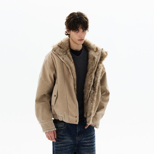 RT No. 50420 WOLF SUEDE COLLAR JACKET