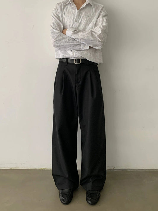 RT No. 29162 PLEATED STRAIGHT WIDE PANTS