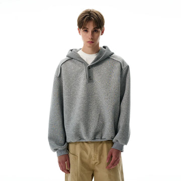 RT No. 42012 KNITWEAR HENRY COLLAR HOODIE