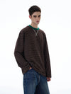 RT No. 20006 LOOSE STRIPED CREWNECK LONG SLEEVE