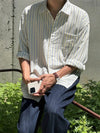 RT No. 25012 STRIPE BUTTON-UP SHIRT