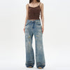 RT No. 12293 DISTRESSED BLUE DENIM JEANS