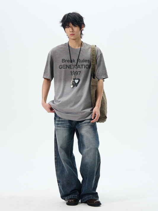 RT No. 12624 OCEAN BLUE DENIM STRAIGHT JEANS