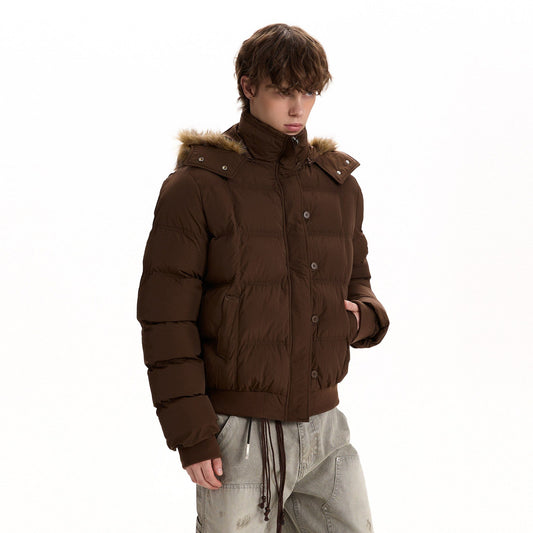 RT No. 55007 RIBBED FUR HOOD JACKET