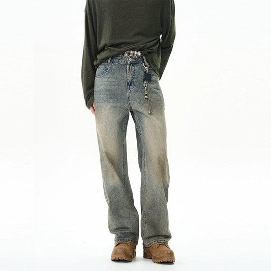 RT No. 12066 WASHED BLUE DENIM STRAIGHT JEANS