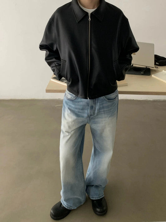 RT No. 29103 WHISKER WASH DENIM STRAIGHT JEANS