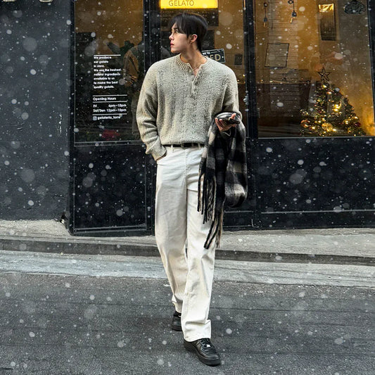 RT No. 33011 KNITWEAR HENRY COLLAR SWEATER