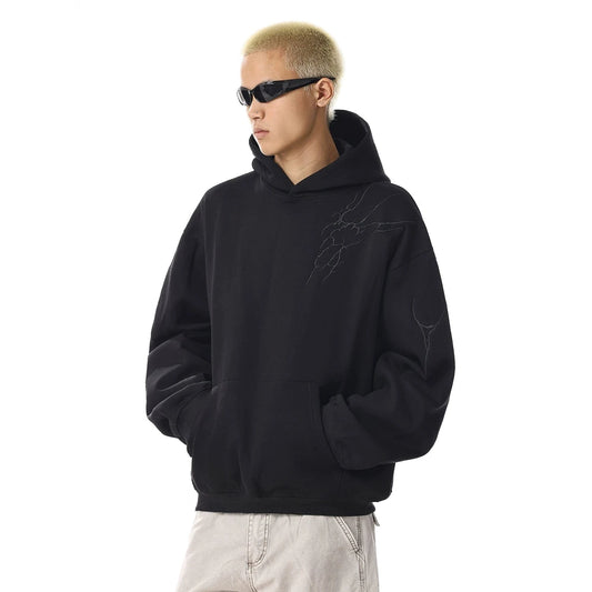 RT No. 33004 LIGHTNING EMBROIDERED PULLOVER HOODIE