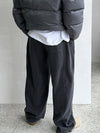 RT No. 12432 DARK GRAY ZIP LETTERED HOODIE & BAGGY SWEATPANTS