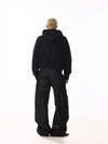 RT No. 19840 BLACK RECONSTRUCTED SCIMITAR DENIM JEANS