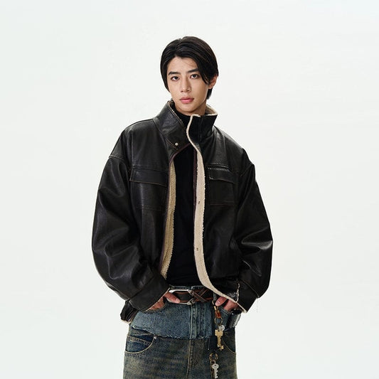 RT No. 11976 BLACK FLEECE LEATHER JK