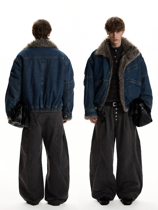 RT No. 59040 WOLF COLLAR DENIM JACKET