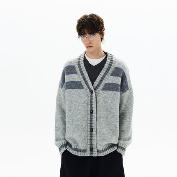 RT No. 59007 KNITWEAR STRIPED CARDIGAN