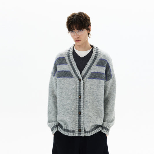 RT No. 59007 KNITWEAR STRIPED CARDIGAN