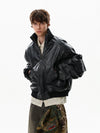 RT No. 50403 CARGO LEATHER JACKET