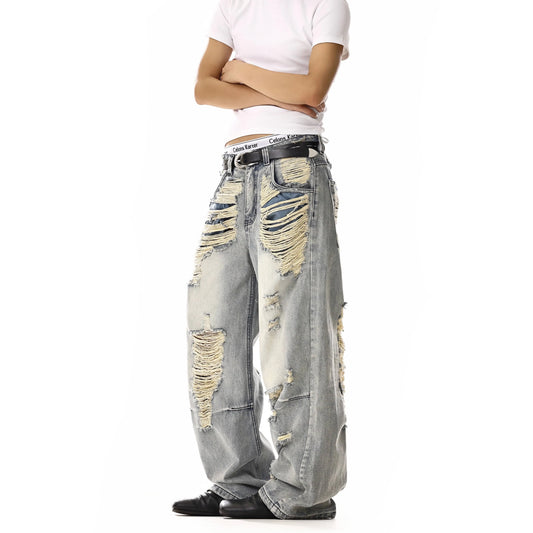 RT No. 18125 LIGHT BLUE DISTRESSED DENIM JEANS