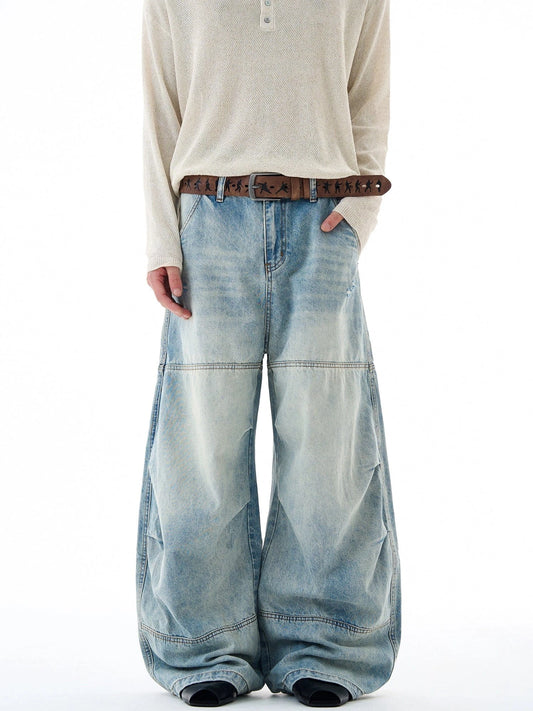 RT No. 32820 RECONSTRUCTED BAGGY SCIMITAR DENIM JEANS